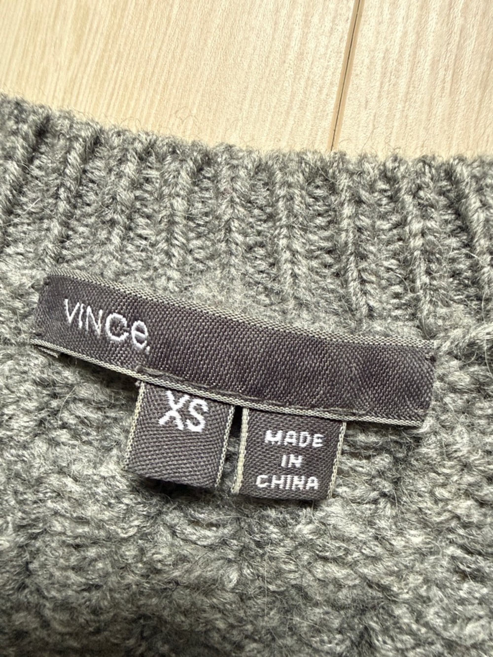 Vince Gray Cable-Knit Wool Alpaca Camel Blend Turtleneck Sweater - Picture 2 of 11
